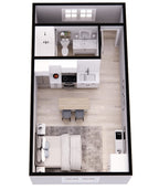Two Car with Golf Cart Garage Apartment