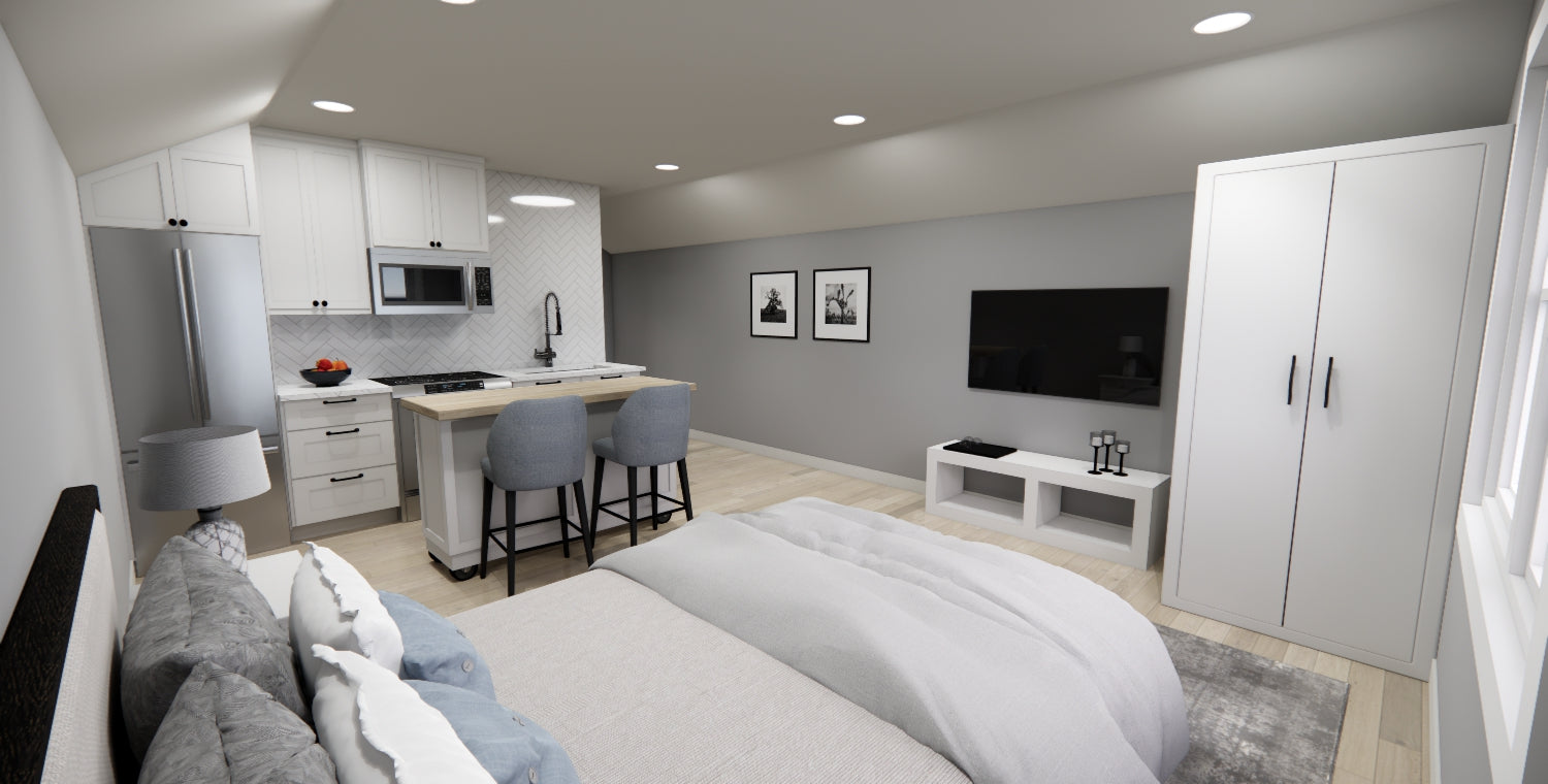Two Car with Golf Cart Garage Apartment