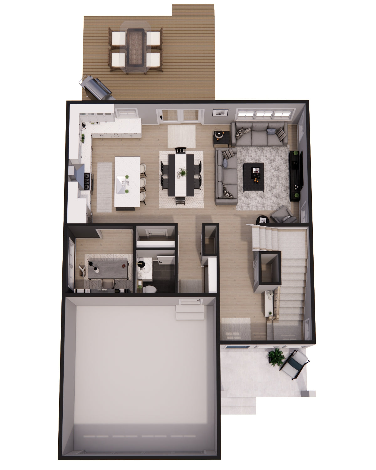 White Stone House Plan