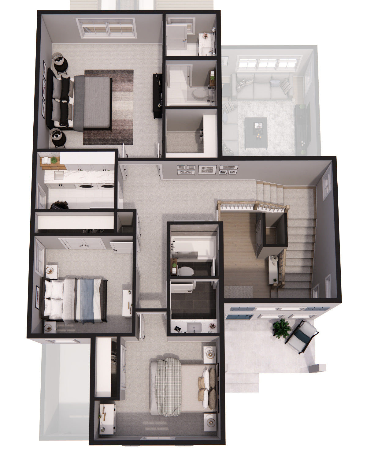 White Stone House Plan