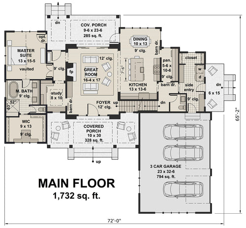 Breezy Grove Farm House Plan