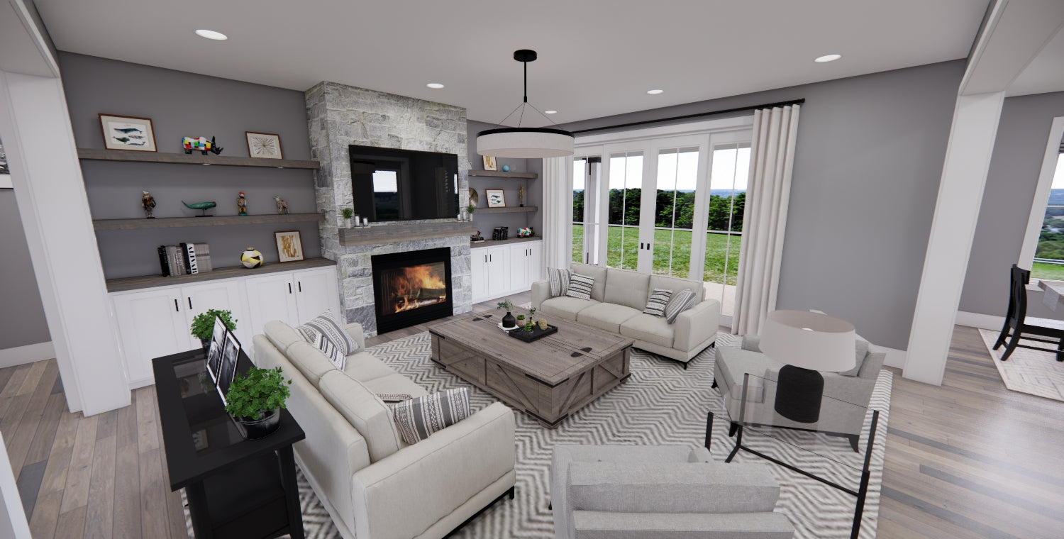 Mossy Pine Farm House Plan