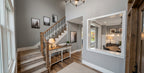 CL-20-014 Wexford farmhouse foyer and staircase interior rendering.
