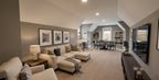 CL-20-014 Wexford farmhouse bonus room lounge interior rendering.