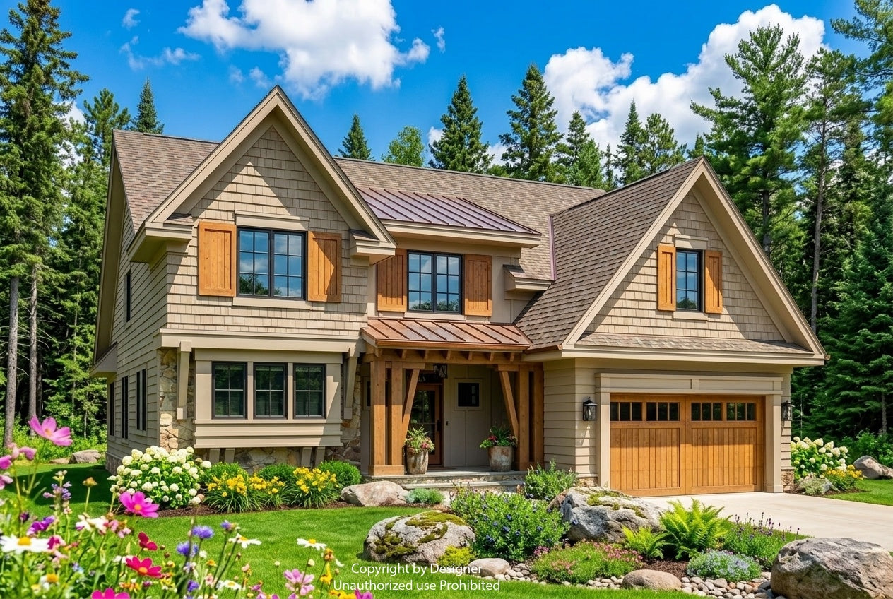 Peachtree House Plan house plan exterior rendering