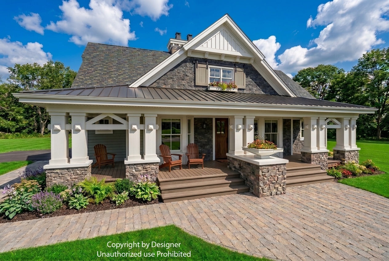 Conifer House Plan house plan exterior rendering