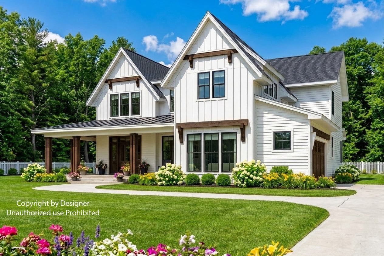 Cold Spring House Plan exterior rendering 3.