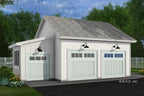 Two Car with Golf Cart Garage and Side Yard