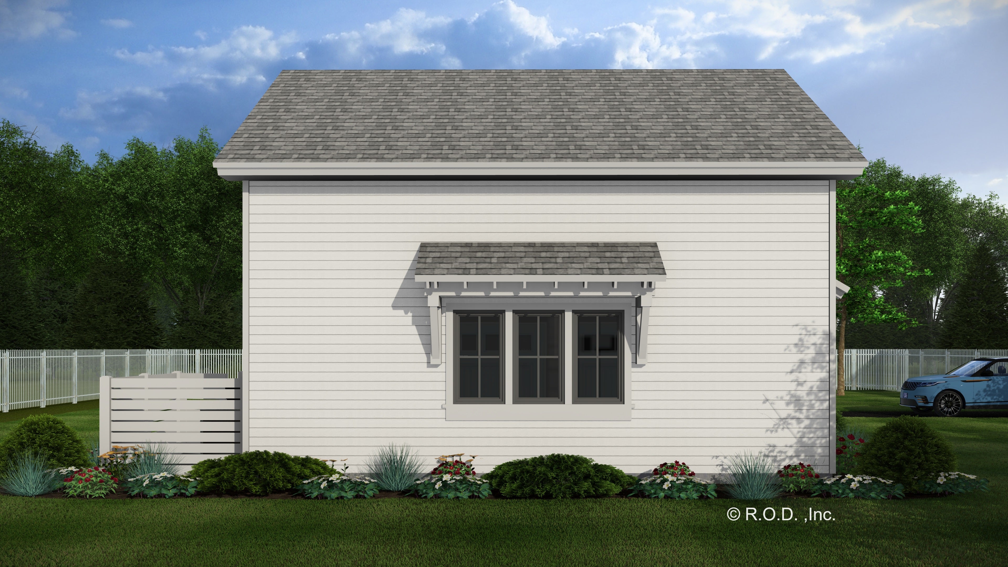Two Car Garage Apartment with Side Yard