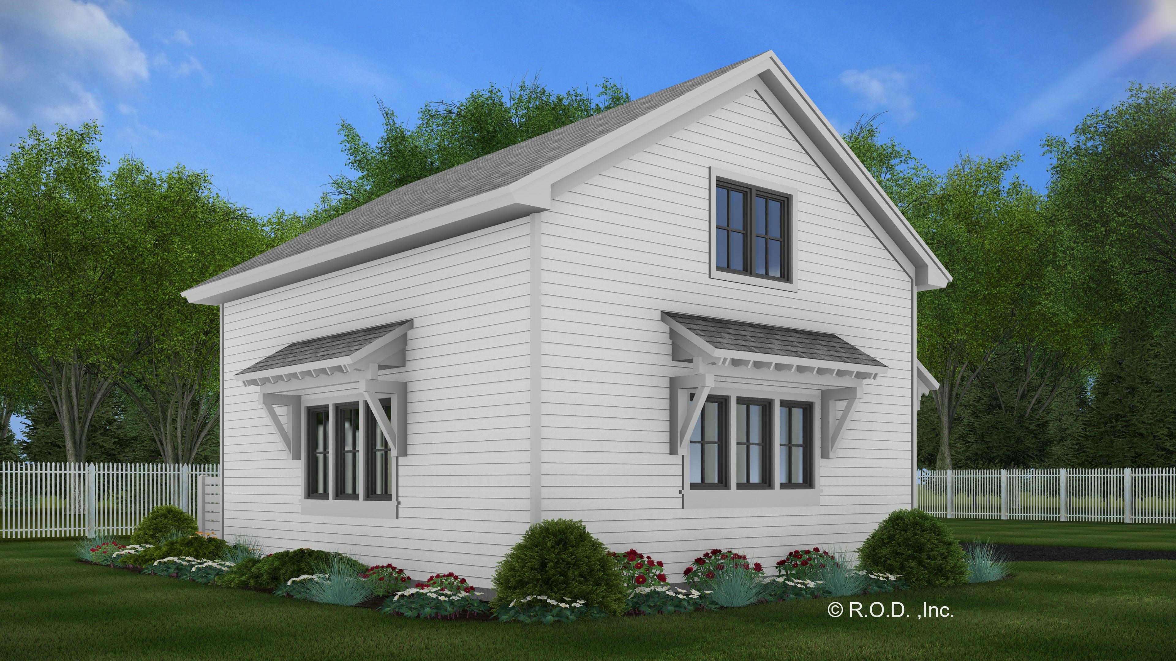 Two Car Garage Apartment with Side Yard