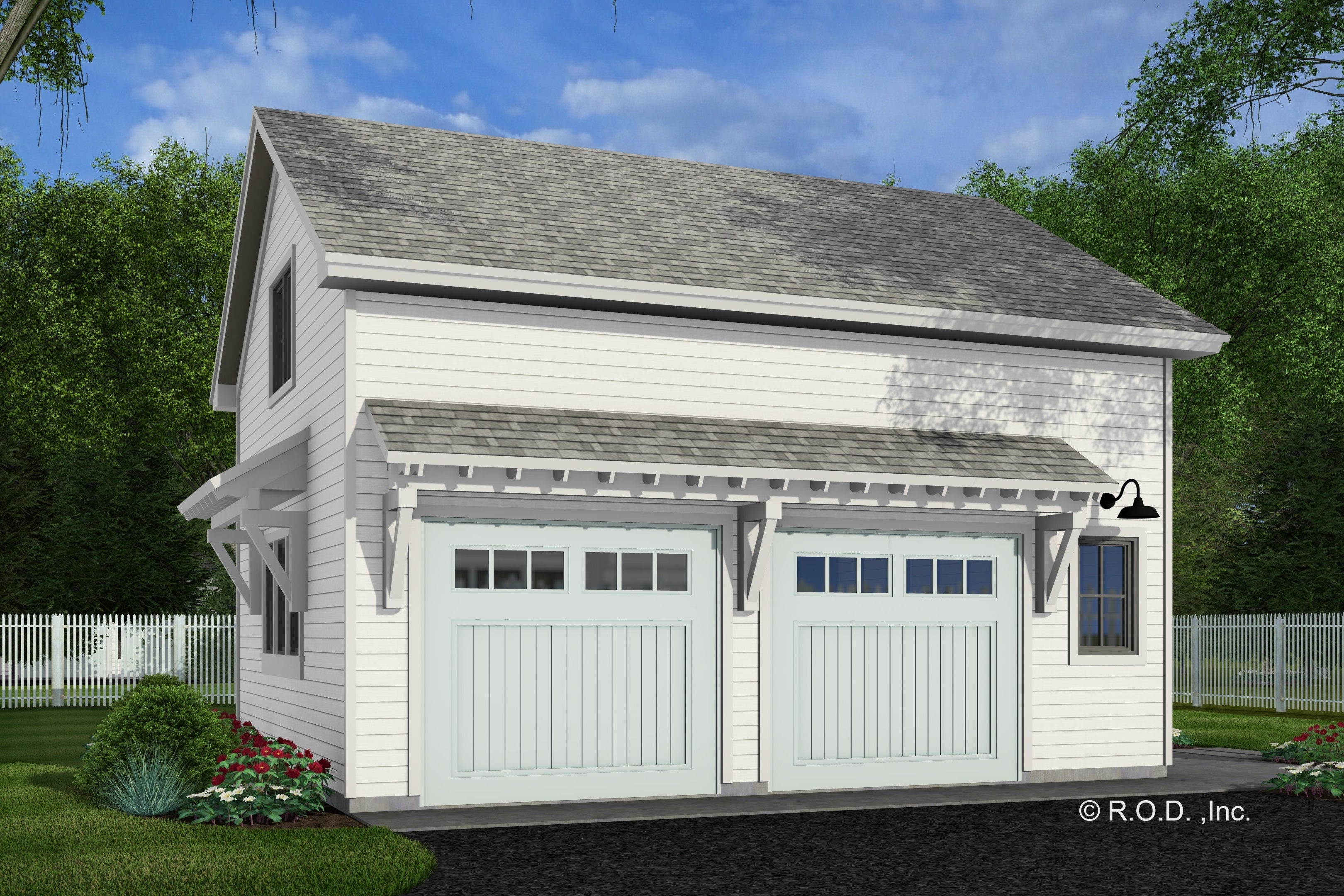 Two Car Garage Apartment with Side Yard