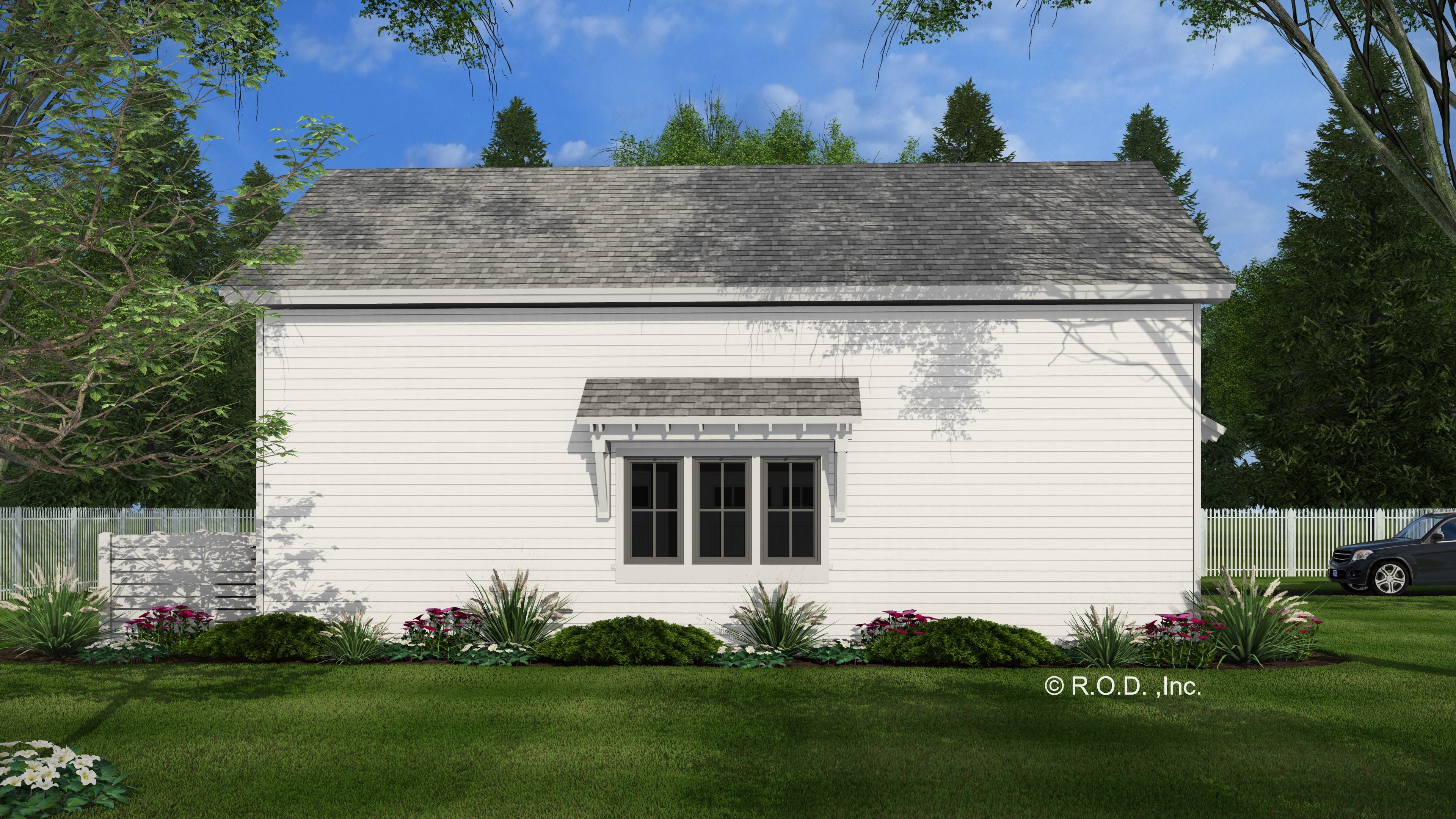 Three Car Garage Apartment with Side Yard
