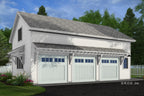 Three Car Garage Apartment with Side Yard