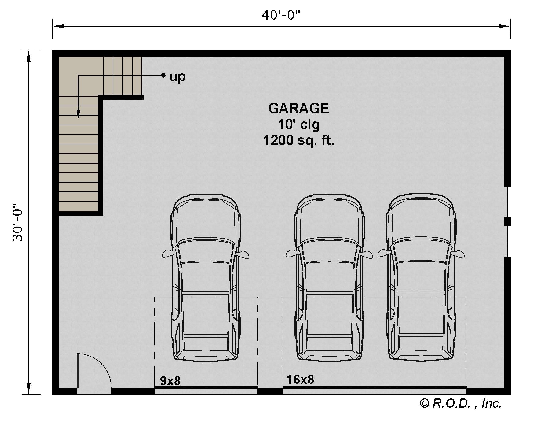 Expanded Floor Plan Three Car Garage