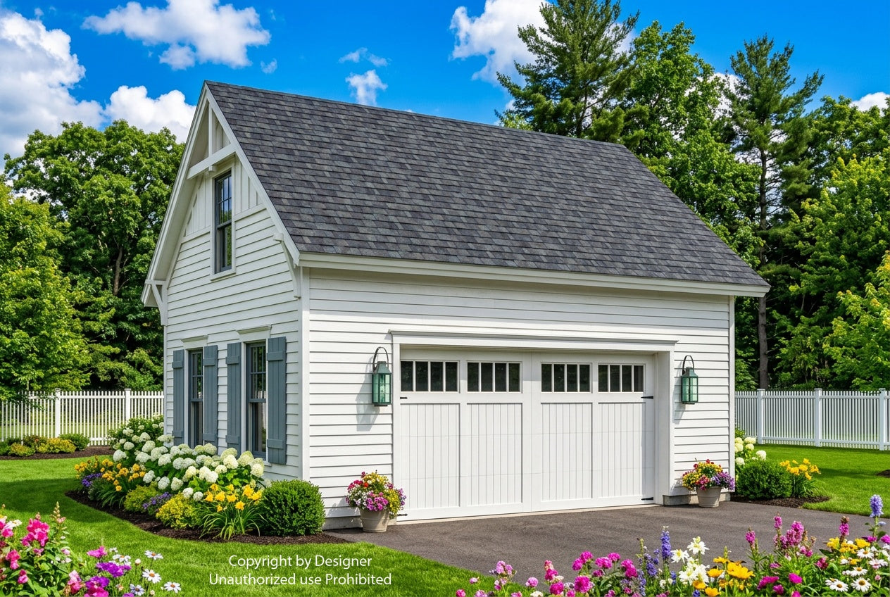 Two Car Garage house plan exterior rendering