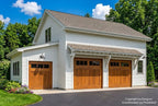 Two Car with Golf Cart Garage Apartment house plan exterior rendering
