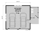 Two Car Garage with Side Yard