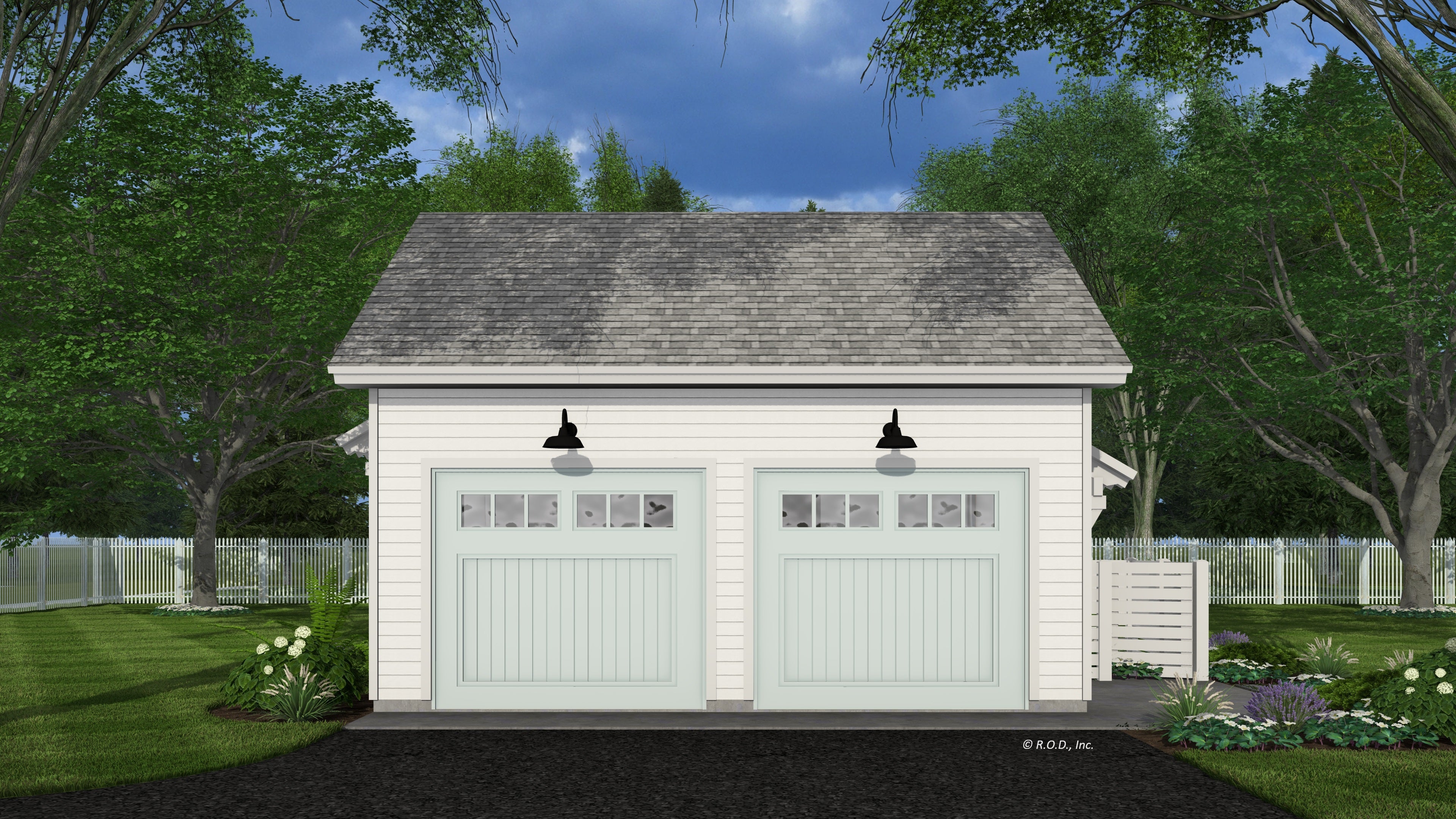 Two Car Garage with Side Yard