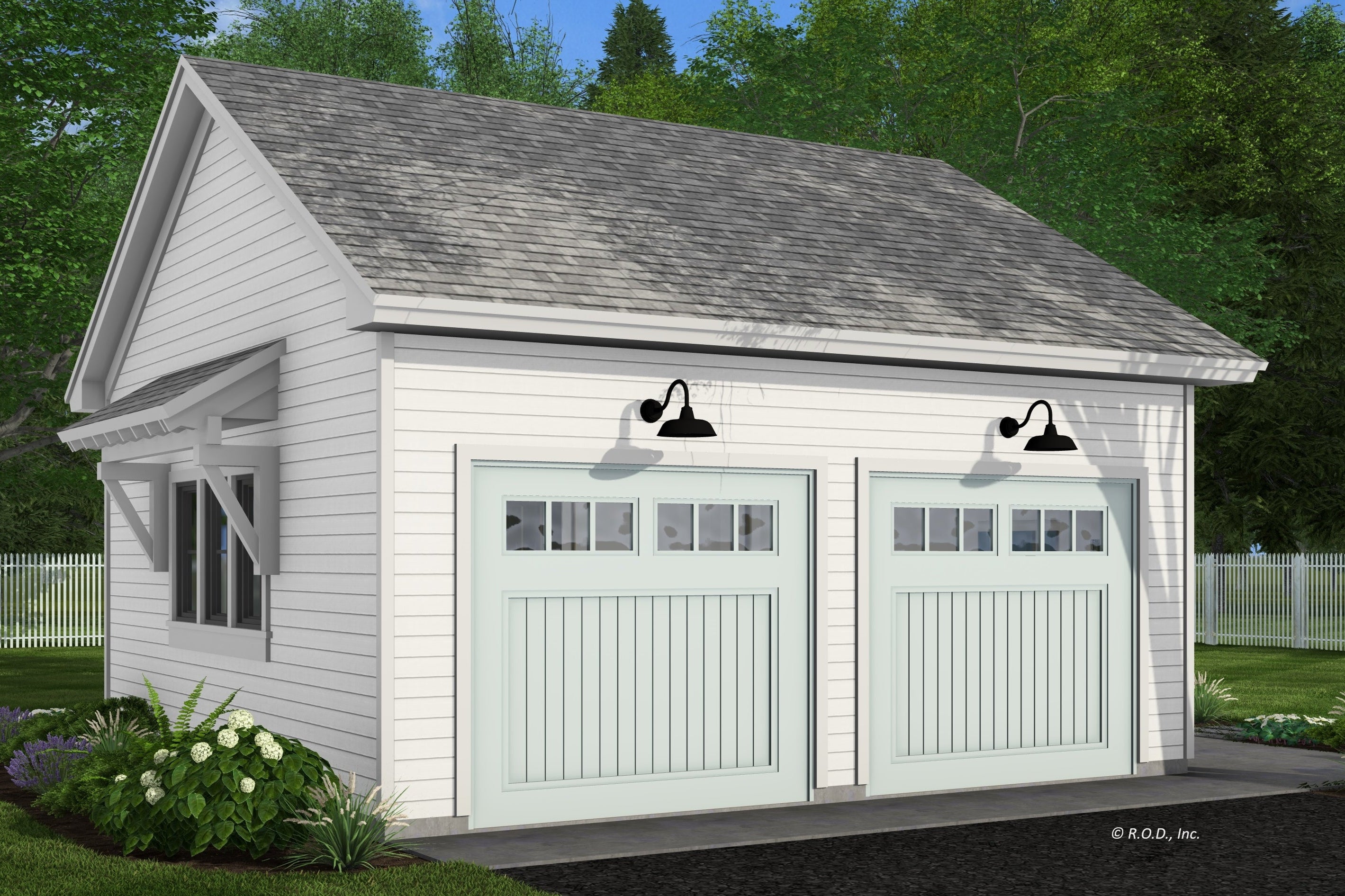 Two Car Garage with Side Yard