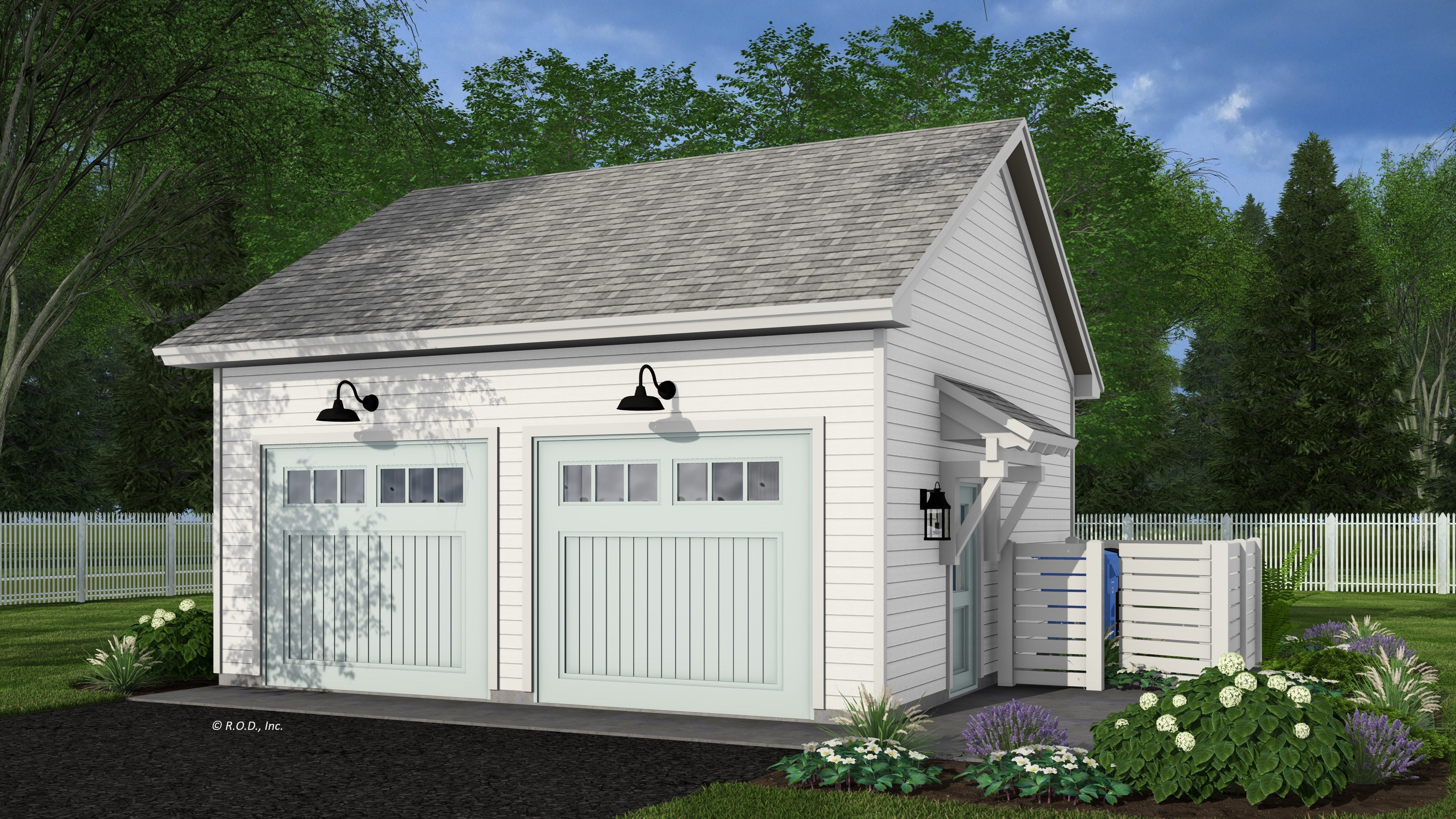 Two Car Garage with Side Yard