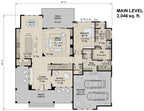 Cold Spring House Plan main-level 2D floor plan.