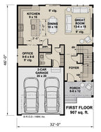 White Stone House Plan
