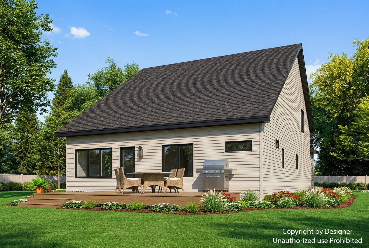 Lexington House Plan exterior rendering 10.