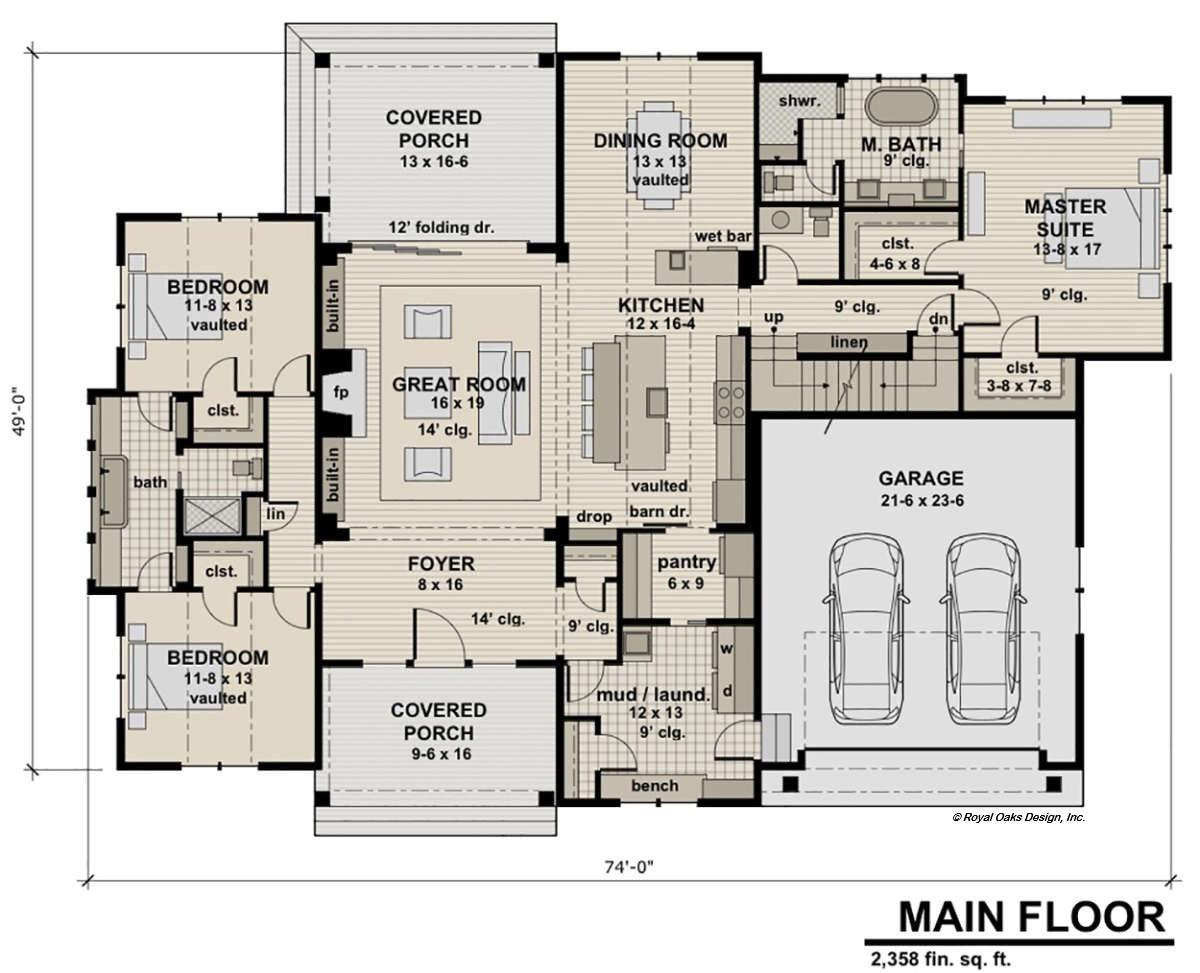 Oakdale Ranch House Plan
